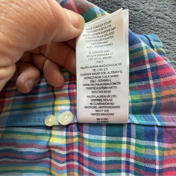 Polo Ralph Lauren Classic Fit XL Plaid Button Down Shirt EUC e25 - Picture 9 of 9